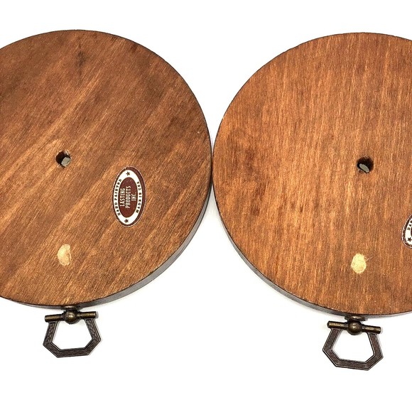 Vintage Set of 2 Homco Lasting Products Ceramic Wall Hanging Rose Hand Painted - Picture 8 of 12